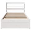 vidaXL Bedframe met hoofdeinde zonder matras 100x200 cm wit