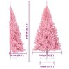 vidaXL Kunstmatig Voorverlicht Kerstboom met 300 LED Roze 210 cm PVC