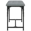 vidaXL Eetkamerbank 62x32x45 cm staal en stof lichtgrijs