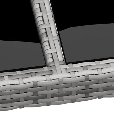vidaXL 11-delige Tuinset poly rattan grijs