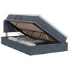 vidaXL LED Opslagbed met Matras Donkergrijs 120 x 200 cm Fluweel