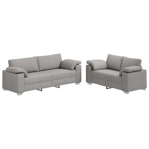 vidaXL Bank 2 pcs Wolkengrijs 219 x 80 x 82 cm Stof