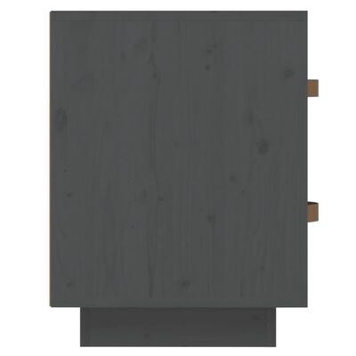 vidaXL  Nachtkastje 40x34x45 cm massief grenenhout grijs