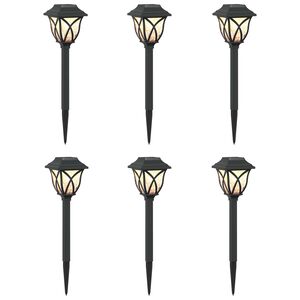 vidaXL Buitenzonne-lampen met grondpin 6 pcs Warmwit 42 cm PP