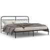 vidaXL Bedframe met hoofdbord metaal zwart 193x203 cm