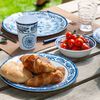 Bo-Camp 16-delige Serviesset Old Dutch melamine blauw