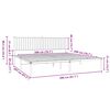 vidaXL Bedframe met hoofdbord metaal zwart 200x200 cm