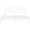 vidaXL Bedframe met hoofdbord metaal wit 150x200 cm