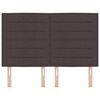 vidaXL LED Hoofdbord met LED -striplichten Donkerbruin 160 cm Stof