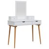 vidaXL Toilettafel Set FAUSKE 4 pcs Wit 100 x 50 x 143 cm