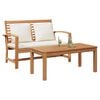 vidaXL Tuin Sofa Set Naturel Massief teakhout