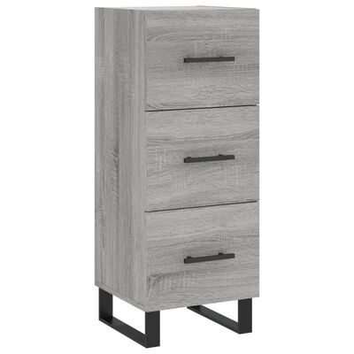 vidaXL Hoge kast 34,5x34x180 cm bewerkt hout grijs sonoma eikenkleurig