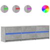 vidaXL Tv-meubel met LED 180x34x50 cm bewerkt hout betongrijs