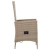 vidaXL 7-delige Tuinset poly rattan beige