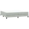 vidaXL Boxspring met matras fluweel lichtgrijs 180x220 cm