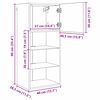 vidaXL Wandgemonteerde TV-kasten 2 pcs Oudhout 40,5 x 30 x 90 cm