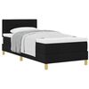 vidaXL Boxspringbed met kussen met hoofdeinde Zwart 90 x 190 cm Stof