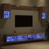 vidaXL TV Wand Eenheden met LED 6 pcs Artisan Eiken Bewerkt hout