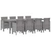 vidaXL Tuin Eetset 9 pcs Wit Polypropyleen