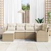 vidaXL Tuin Sofa Set 6 pcs Beige poly rattan