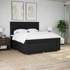 vidaXL Boxspring met matras stof zwart 200x200 cm