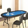 vidaXL Pokertafel voor 10 spelers inklapbaar 207x106x76 cm blauw