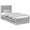 vidaXL Bedframe met lade Grijs Sonoma 100 x 200 cm Ingenieurshout