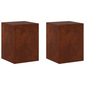 vidaXL Plantenstandaard 2 pcs Roestkleurig 30 x 30 x 40 cm
