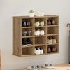 vidaXL Schoenenkast Artisan Eiken 77,5 x 30 x 67 cm Bewerkt hout