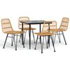 vidaXL 5-delige Tuinset poly rattan