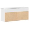 vidaXL Schoenenrek 102x30,5x45 cm bewerkt hout hoogglans wit