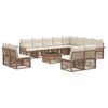 vidaXL Tuinbankenset 13 pcs Beige poly rattan