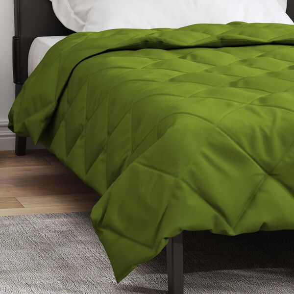 vidaXL Vol jaar dekbed Groen 220 x 135 cm Microfiber