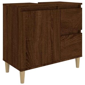 vidaXL Badkamerkast 65x33x60 cm bewerkt hout bruin eikenkleur