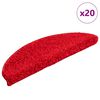 vidaXL Trapmatten 20 st 56x17x3 cm Rood Halfrond