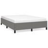 vidaXL Bedframe zonder matras donkergrijs 137x190 cm stof