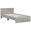 vidaXL Bedframe met hoofdbord en LED grijs sonoma eiken 100x200 cm