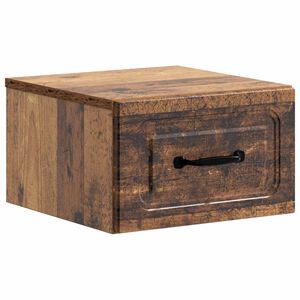 vidaXL Wandbeugel Bedkast Oud hout 34,5 x 33 x 20 cm Bewerkt hout