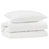 vidaXL Dekbed Set met kussen 2 st Wit Microfibre