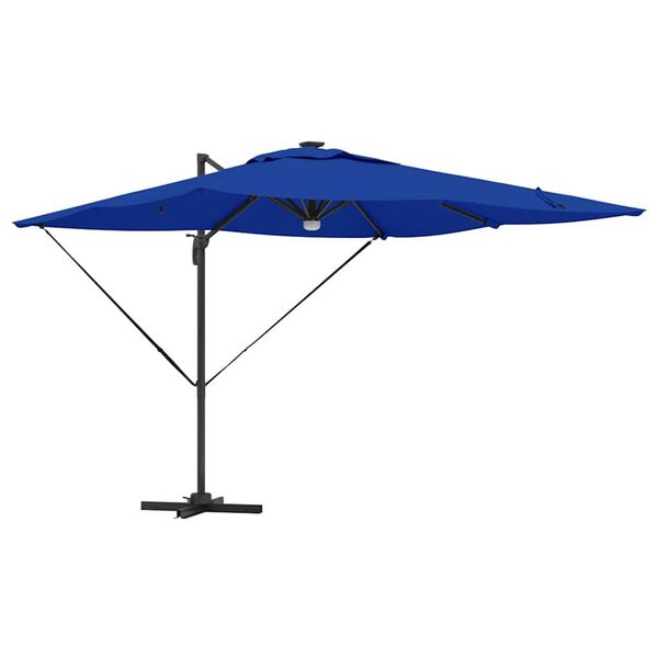 vidaXL Roma Parasol Blauw 286 x 284 x 270 cm Aluminium en Polyester