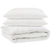 vidaXL Dekbed met kussen 3 pcs Wit Microfibre