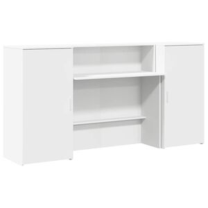 vidaXL Receptiebalie 200x50x103,5 cm bewerkt hout wit