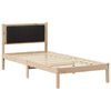 vidaXL Bedframe met Gevoerd Hoofdgedeelte Zwart 90 x 200 cm