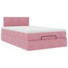 vidaXL Ottoman bed met matras 120x200cm fluweel roze
