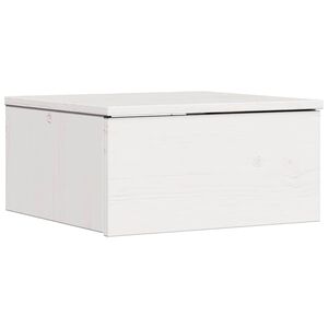 vidaXL Nachtkastje met lade Wit 37 x 35 x 18,5 cm Massief grenenhout