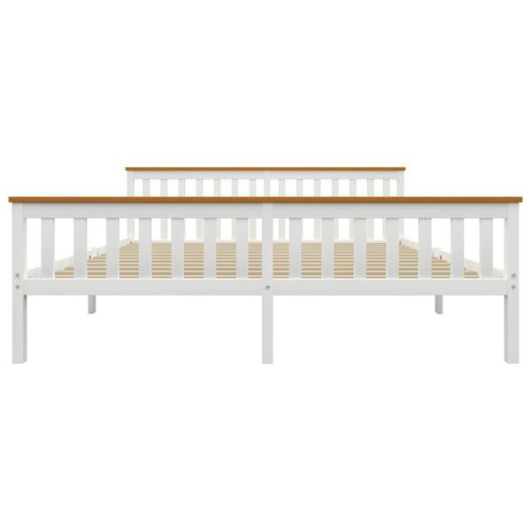 vidaXL Bedframe met 4 lades massief grenenhout wit 180x200 cm