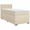 vidaXL Boxspringbed met matras Cr&egrave;mekleurig 100 x 200 cm Stof