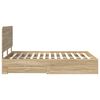 vidaXL Bedframe met hoofdeinde Sonoma Eiken 140 x 190 cm Bewerkt hout