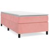 vidaXL Boxspring bed fluweel roze 100x200 cm