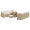 vidaXL Tuin Sofa Set 11 st Beige poly rattan